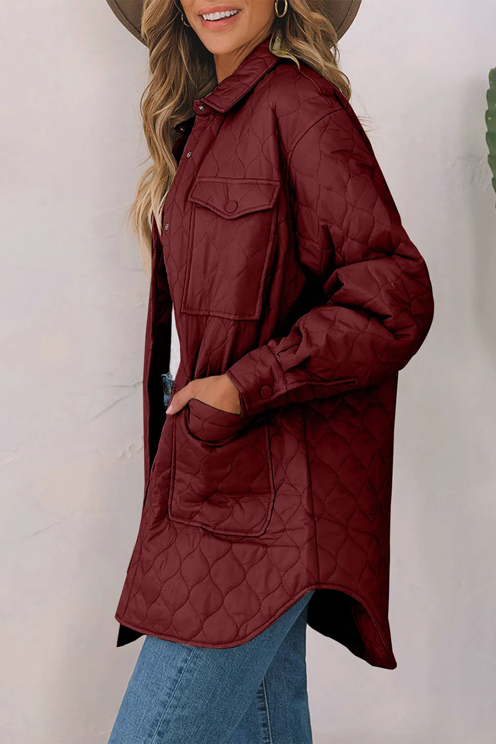Snap Down Collared Winter Coat OutfitFlow