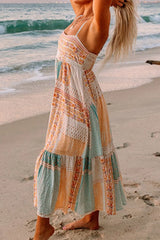 Printed Square Neck Cami Dress OutfitFlow