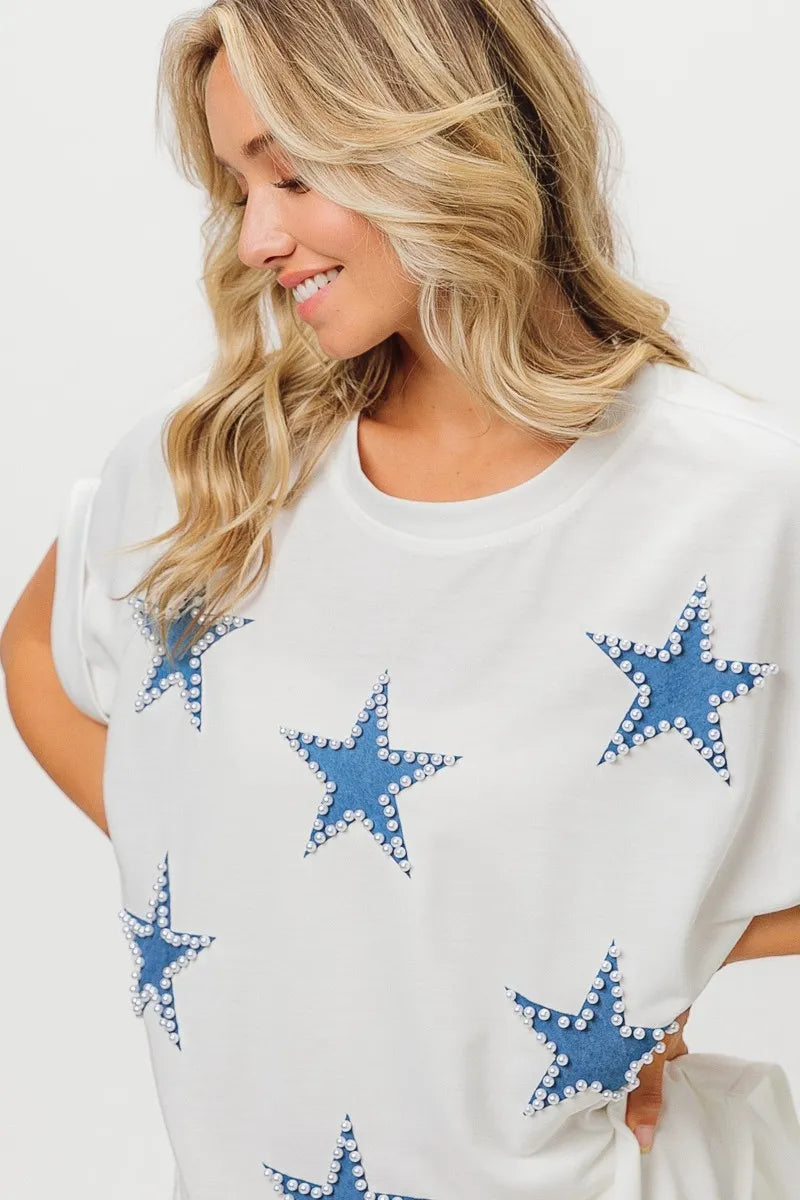 BiBi Fourth Of July Terry T-Shirt OutfitFlow