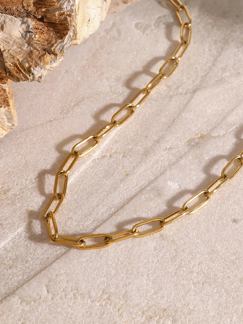 18K Gold-Plated Stainless Steel Double-Layered Necklace OutfitFlow