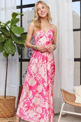 ADORA Print Spaghetti Strap Maxi Dress OutfitFlow