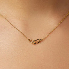 Interlocked Titanium Steel Necklace OutfitFlow