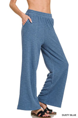 Zenana Cotton Slub Wide Leg Pants OutfitFlow