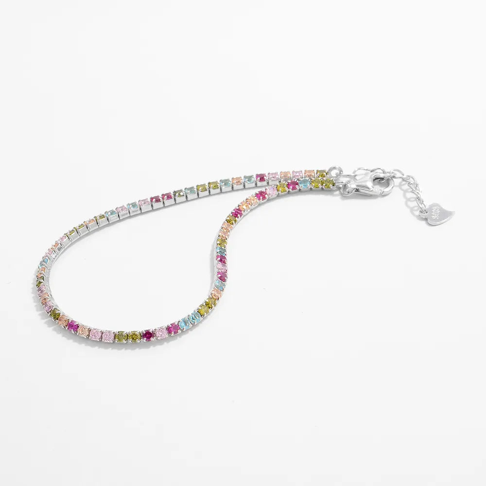 Inlaid Zircon 925 Sterling Silver Bracelet OutfitFlow