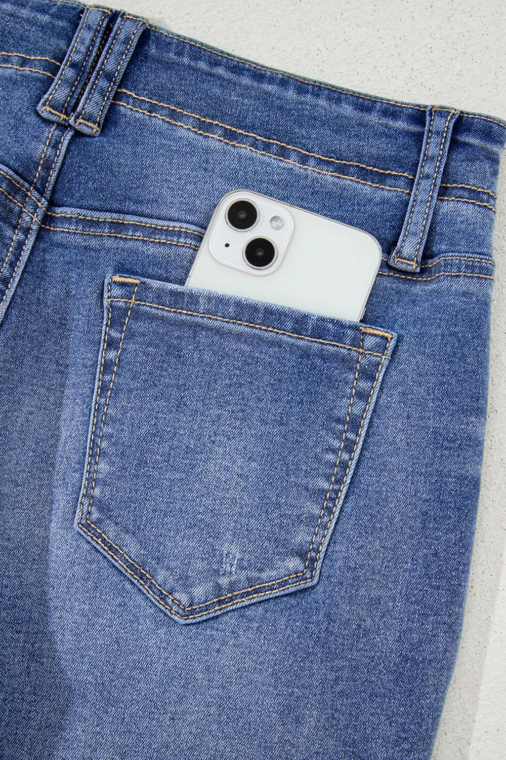 High-Waisted Wide-Leg Vintage Wash Jeans OutfitFlow
