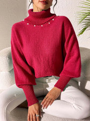 Turtleneck Long Sleeve Sweater OutfitFlow
