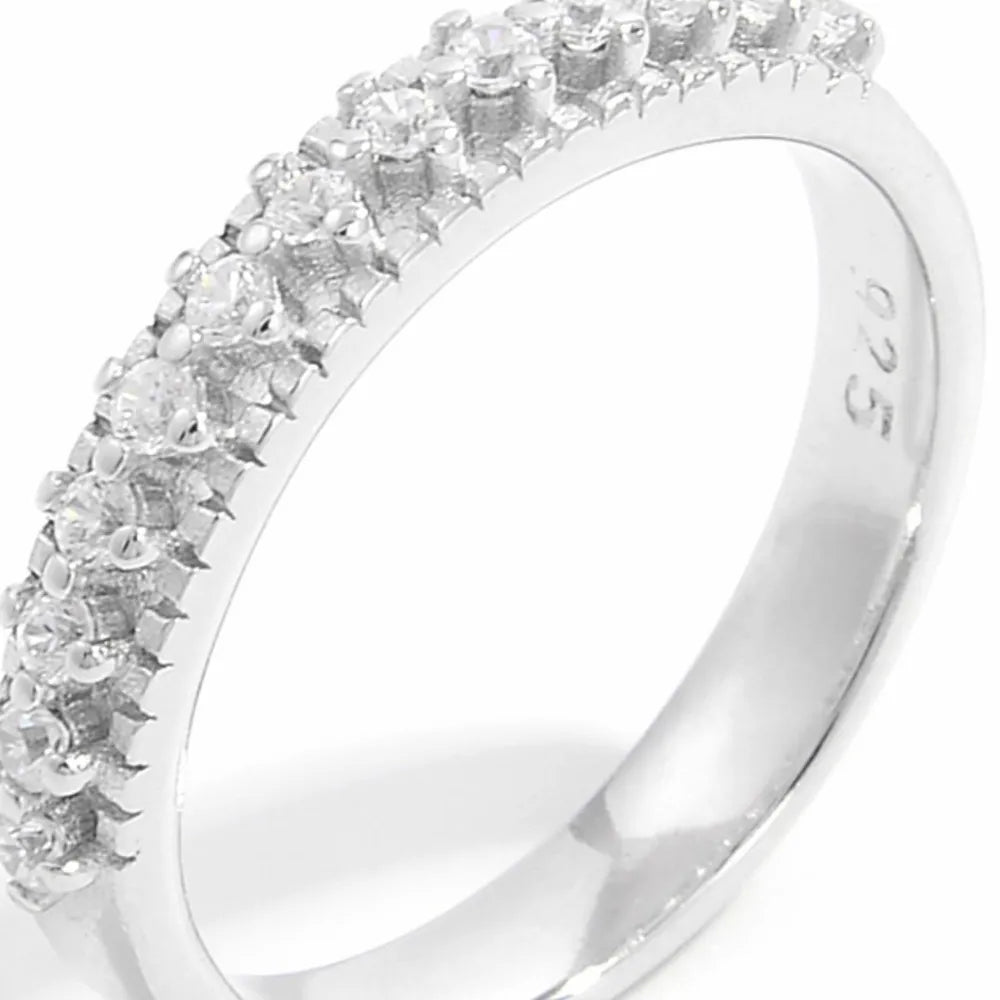 925 Sterling Silver Inlaid Zircon Ring OutfitFlow