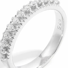 925 Sterling Silver Inlaid Zircon Ring OutfitFlow