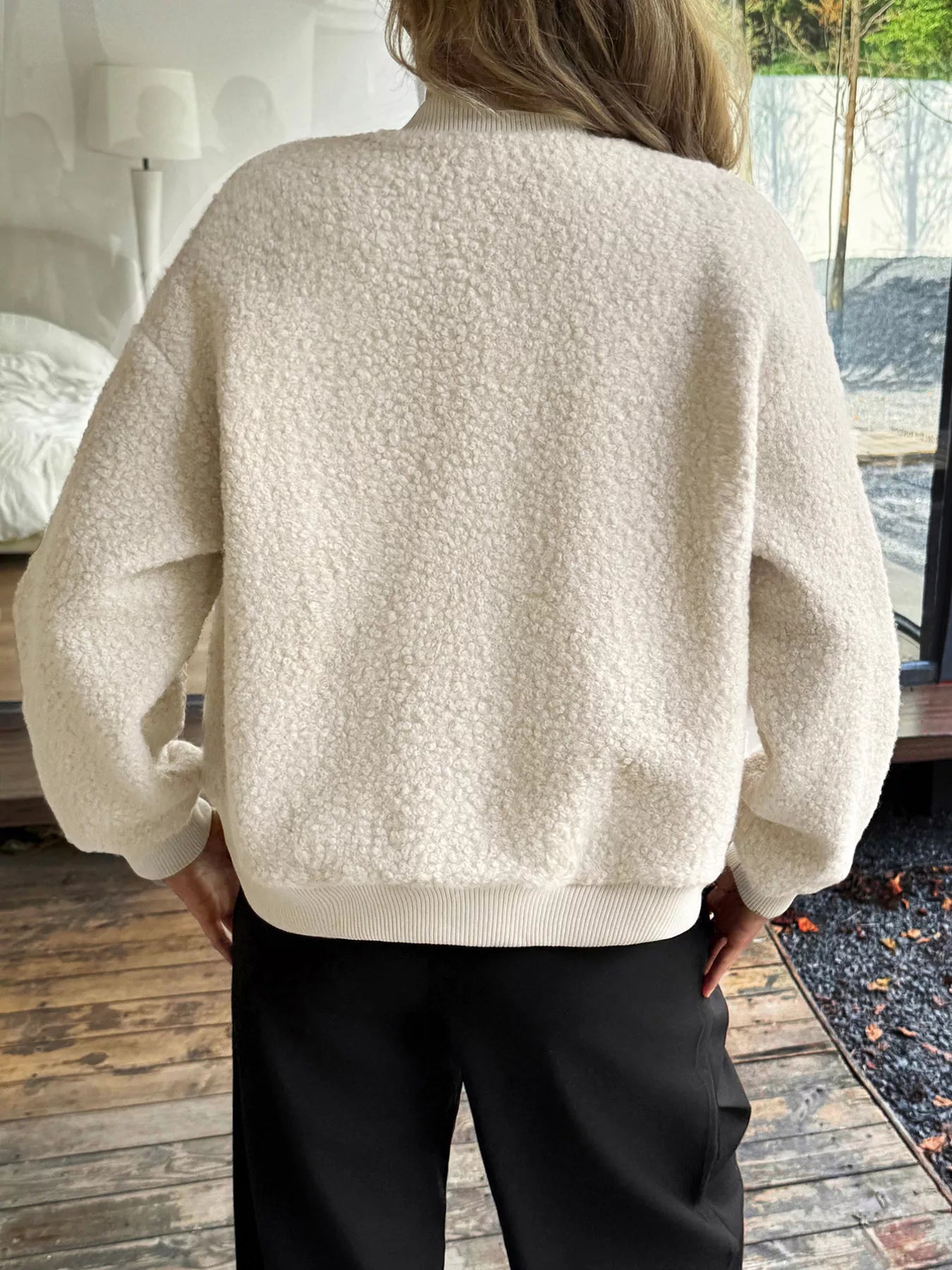 Snap Down Dropped Shoulder Jacket OutfitFlow