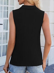 Half Zip Sleeveless Tank OutfitFlow
