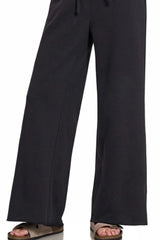 Zenana Fleece Exposed Seam Wide Leg Sweatpants OutfitFlow
