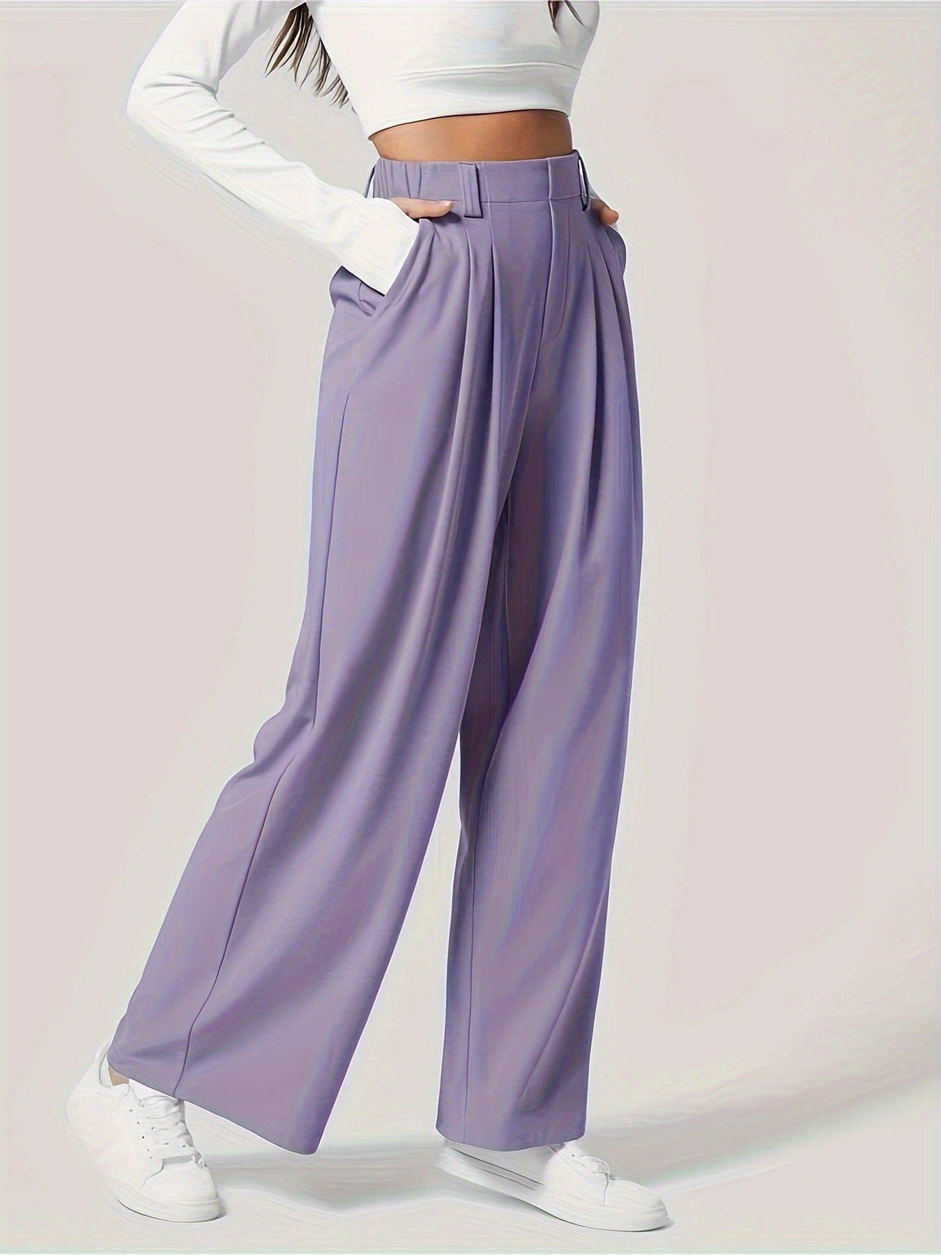 Outfit Flow - Wide Leg Pants with Pockets