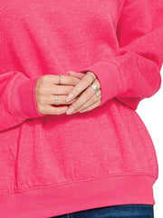 Zenana Fleece Crewneck Long Sleeve Sweatshirt OutfitFlow