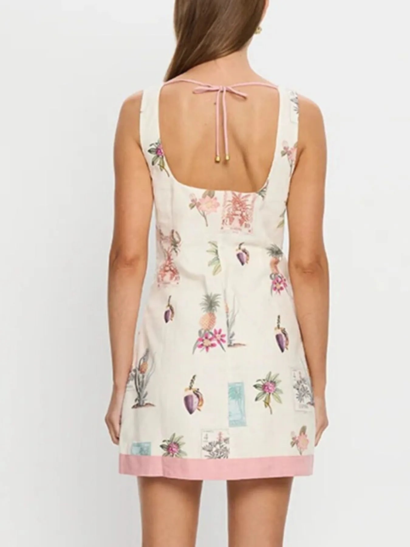 Printed Sleeveless Mini Dress OutfitFlow