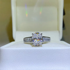 3 Carat Moissanite 925 Sterling Silver Ring OutfitFlow