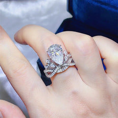 5 Carat Moissanite 925 Sterling Silver Ring White OutfitFlow