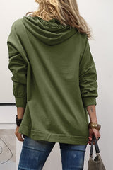 Outfit Flow - LOVE Drawstring Dropped Shoulder Hoodie