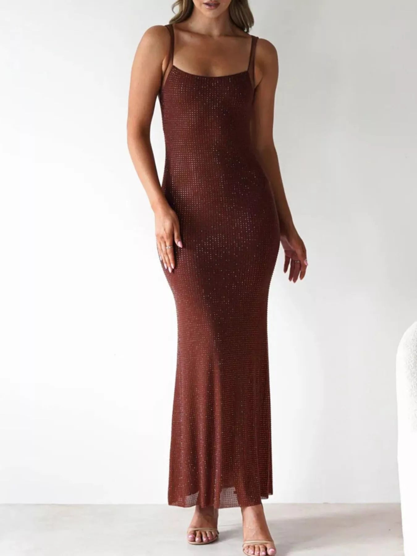 Backless Sleeveless Bodycon Maxi Dress OutfitFlow