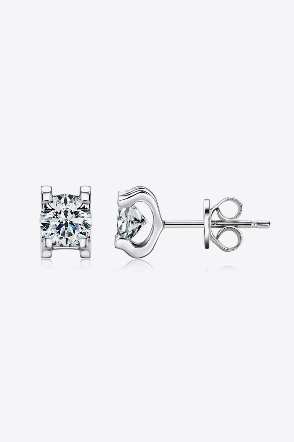 Moissanite 925 Sterling Silver Stud Earrings OutfitFlow