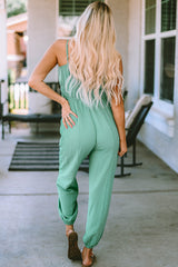 Outfit Flow - Spaghetti Strap V-Neck Jumpsuit with Pockets