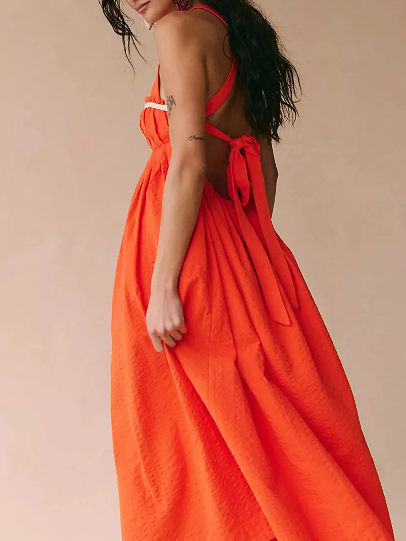 Sweetheart Neck Midi Dress OutfitFlow
