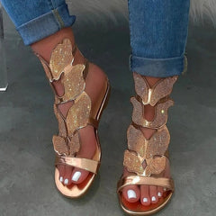 Open Toe Platform Sandals Gold OutfitFlow