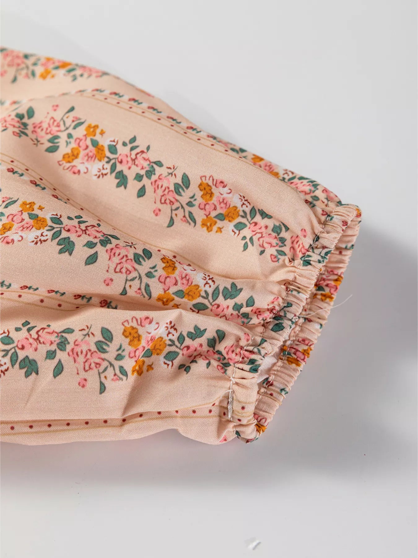 Floral Print Bow Lace Patchwork Long Sleeve Loose Mini Dress Trendsi