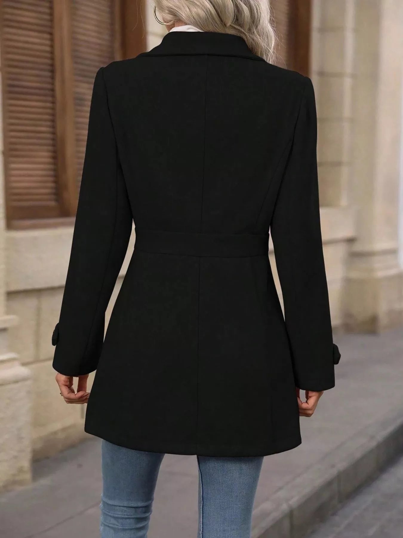 Button Up Long Sleeve Coat OutfitFlow