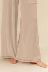 BiBi 2tone Cord Rib Waist Band Side Pocket Pants OutfitFlow