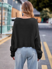 Round Neck Cable-Knit Sweater OutfitFlow