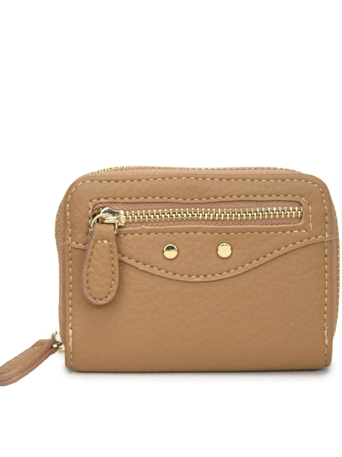 PU Leather Solid Color Card Case OutfitFlow