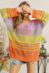 ADORA Colorblock Crochet Top OutfitFlow