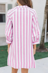Striped Notched Mini Dress OutfitFlow