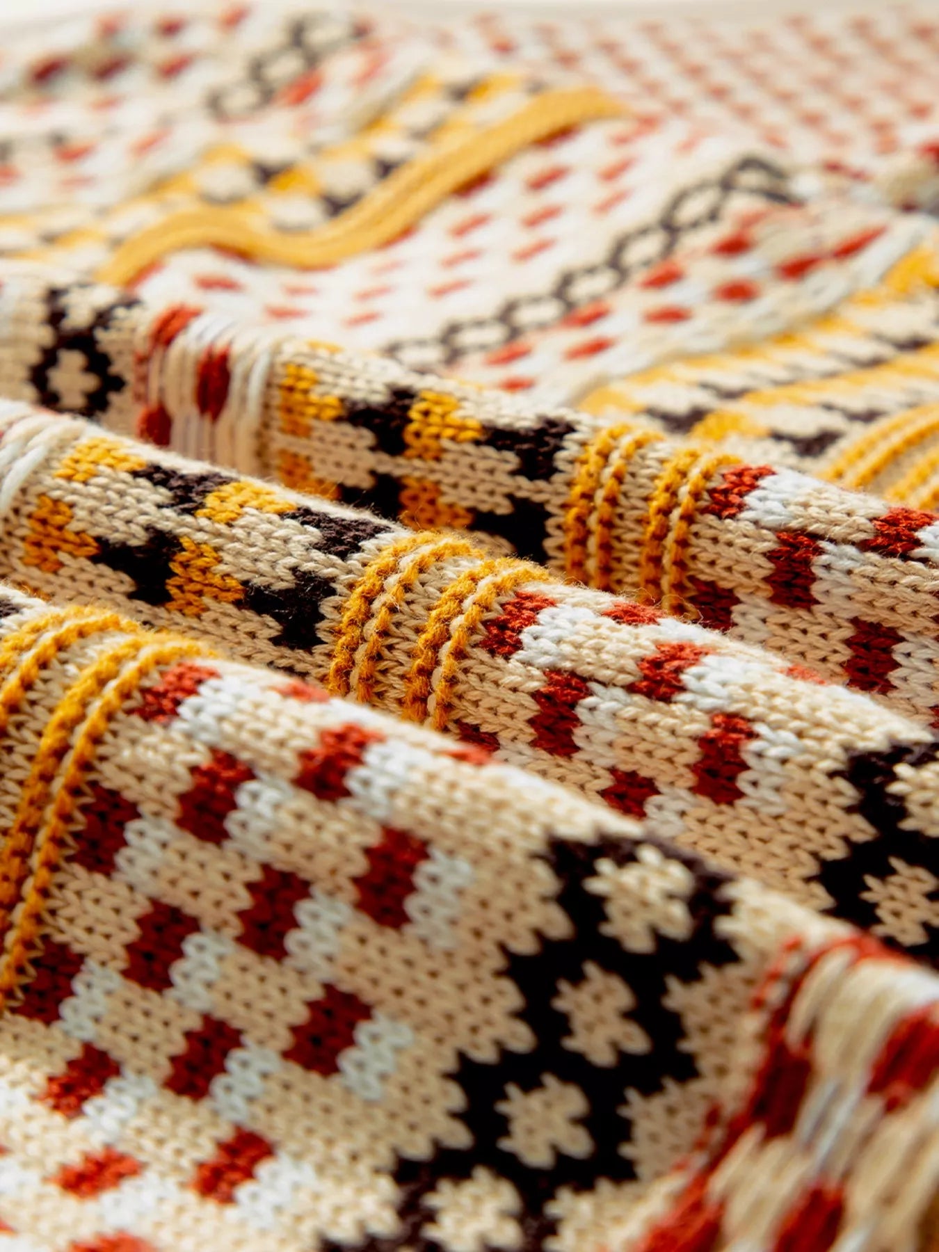 Vintage Patterned Button-Down Cardigan Trendsi