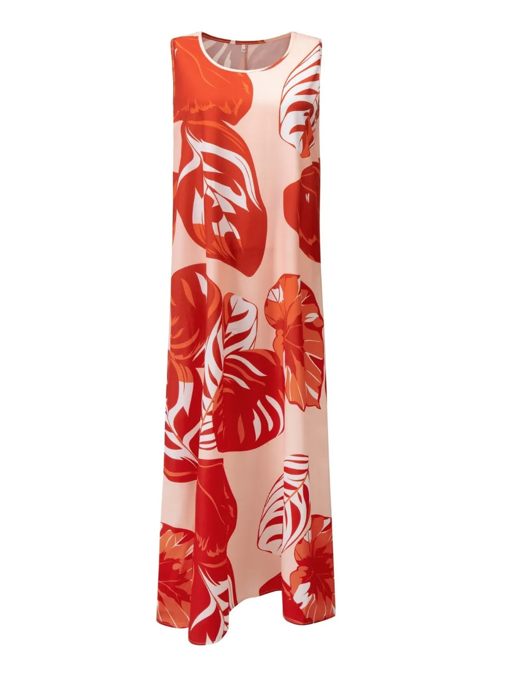 Printed Round Neck Mini Tank Dress OutfitFlow