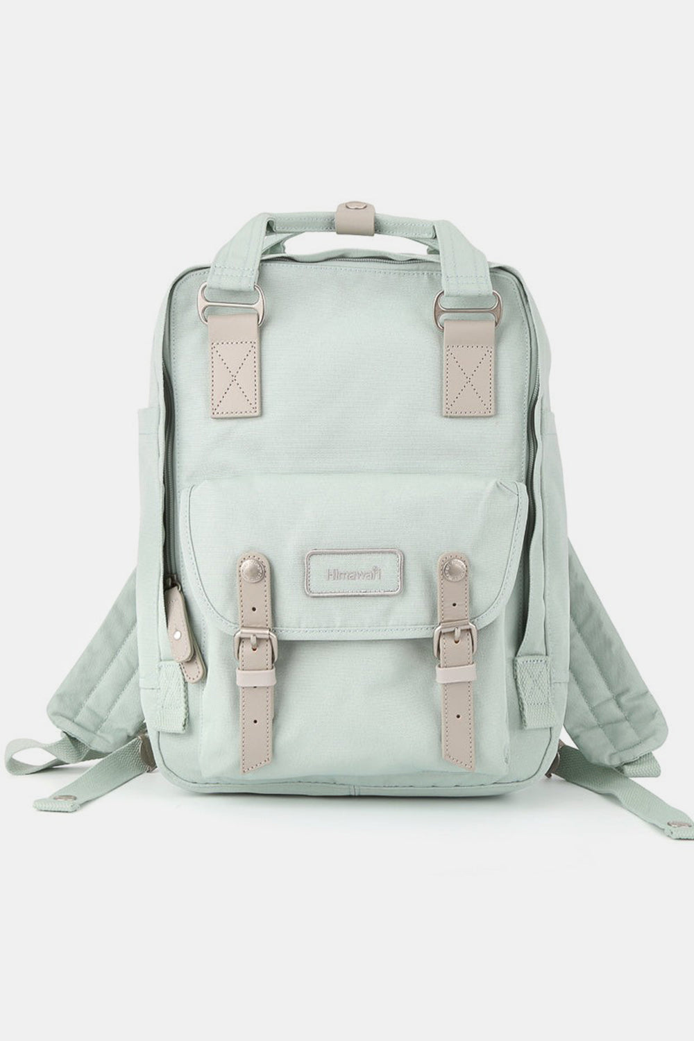 Himawari Contrast Water and Scratch-Resistant Nylon Backpack Bag Mint One Size OutfitFlow