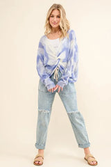 And The Why Blue Tie Dye Twisted Sweater OutfitFlow