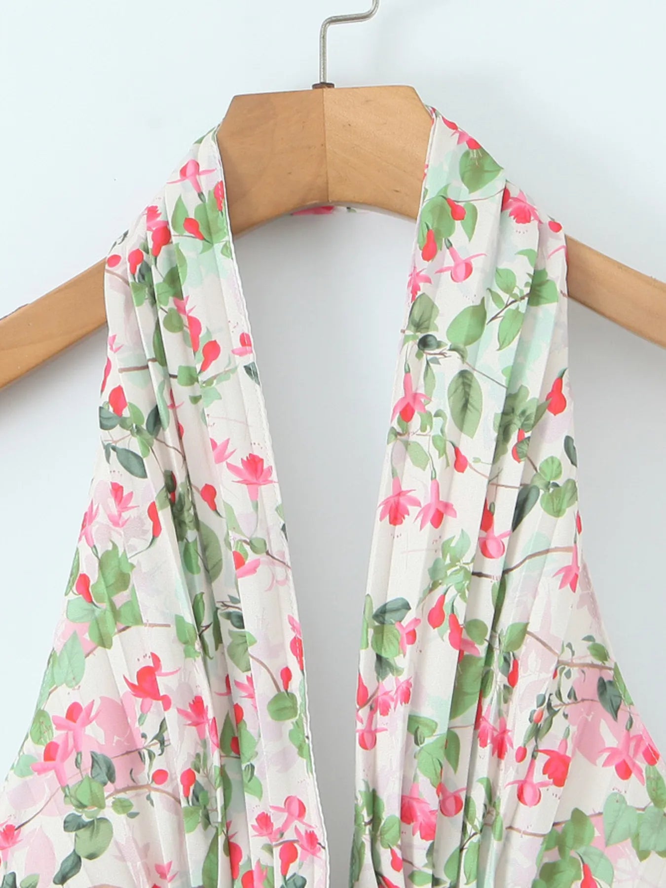 Floral Halter Neck Mini Dress OutfitFlow