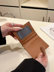 PU Leather Solid Color Card Case OutfitFlow