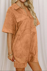 Johnny Collar Half Sleeve Dress OutfitFlow