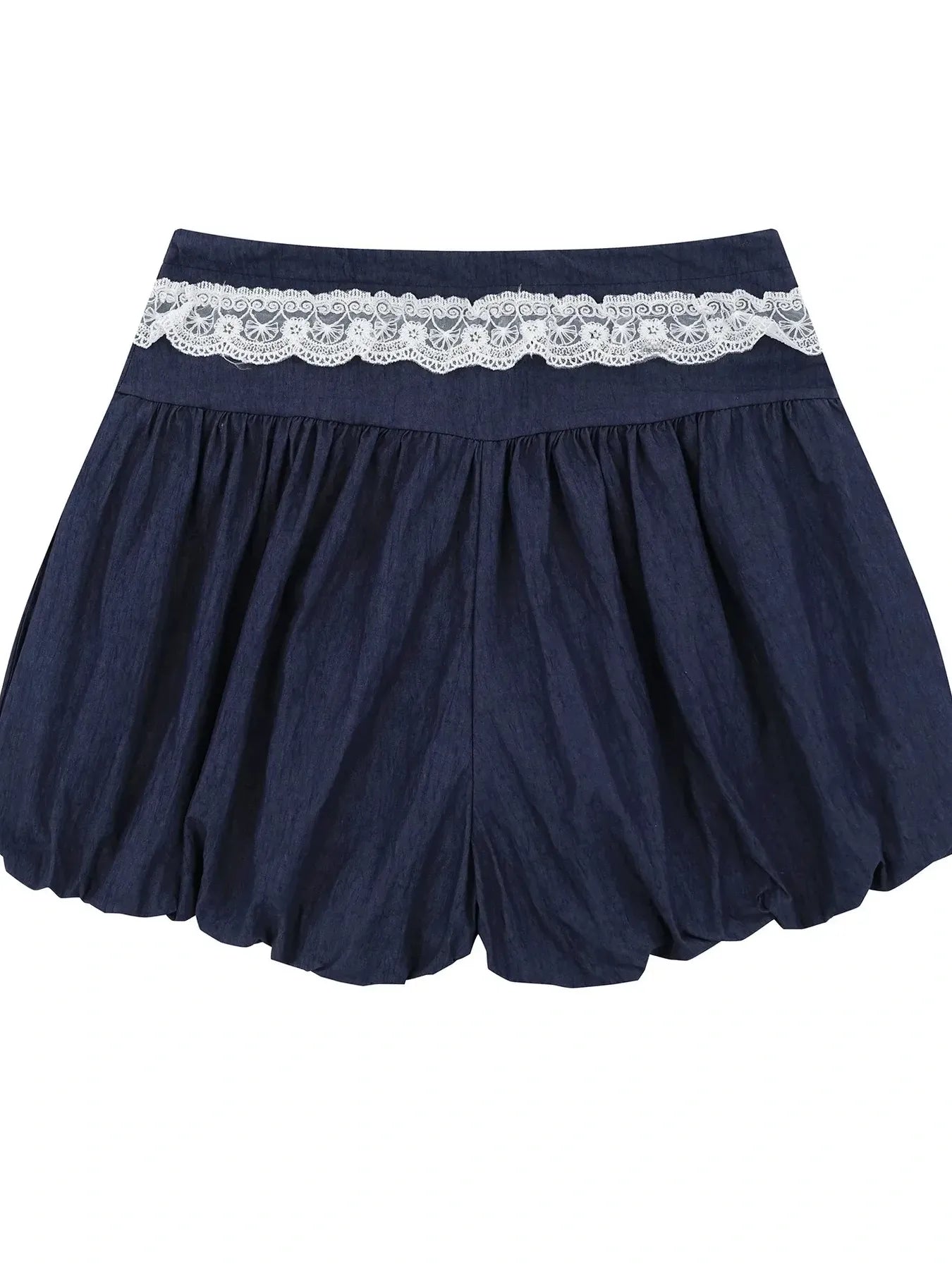Lace Trim Shorts with Drawstring OutfitFlow
