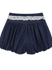 Lace Trim Shorts with Drawstring OutfitFlow