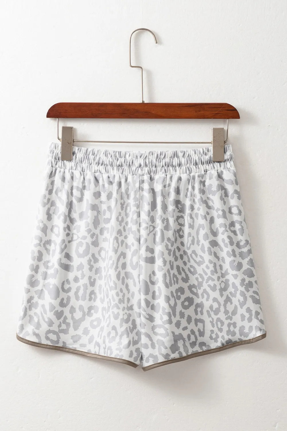 Leopard Print Drawstring Casual Shorts OutfitFlow