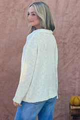 And The Why Textured Basic Collar Neck Sweater Pullover OutfitFlow