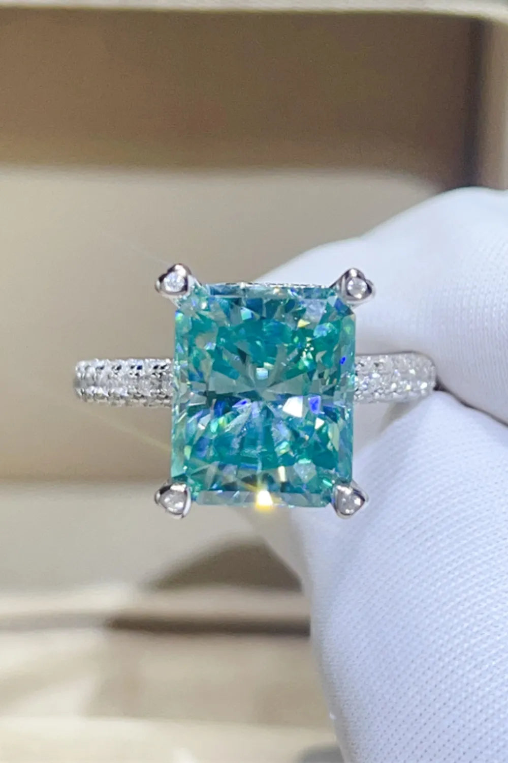 5 Carat Moissanite 925 Sterling Silver Ring OutfitFlow