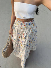 Floral Tiered Maxi Skirt OutfitFlow