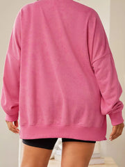 Christmas Santa Round Neck Long Sleeve Sweatshirt OutfitFlow