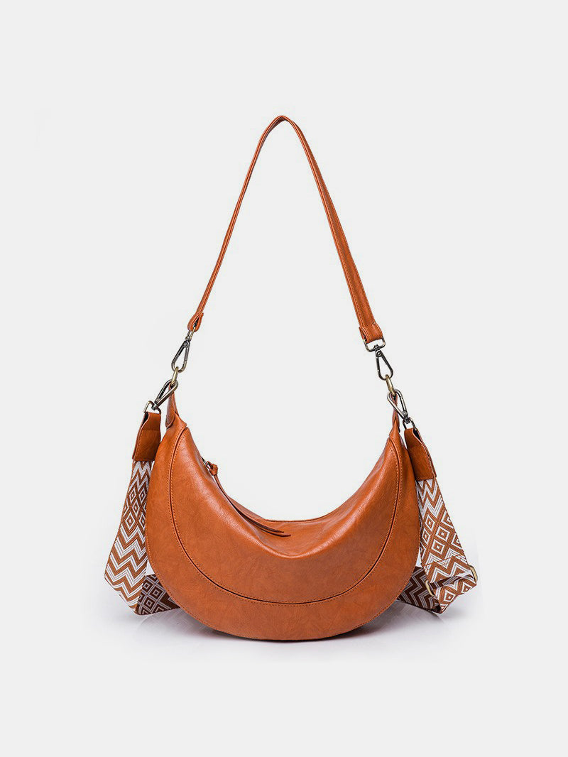 Outfit Flow - PU Leather Removable Strap Crossbody Bag