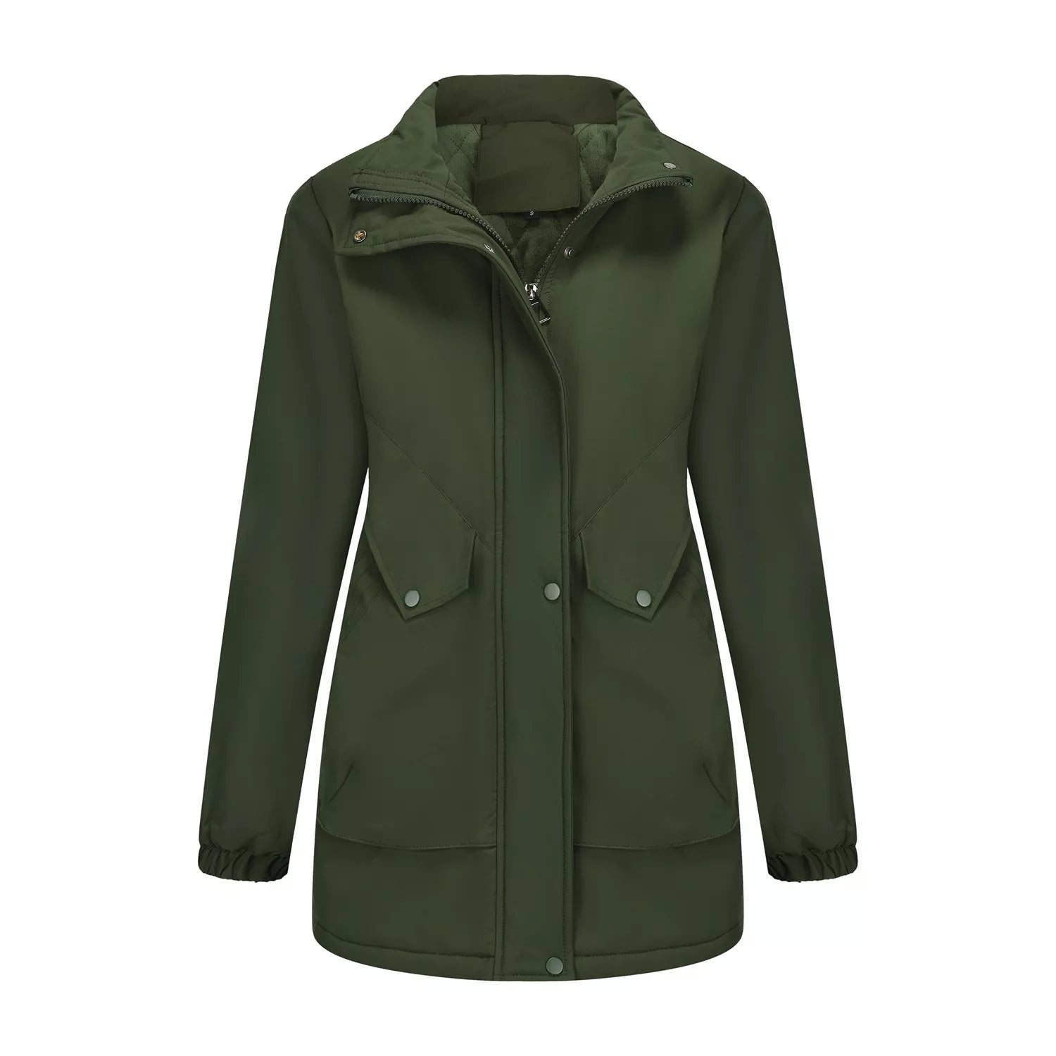 Full Size Fur Hooded Warm Winter Parka Outerwear Plus Size OutfitFlow