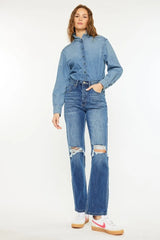Kancan Ultra High Rise 90's Boyfriend Jeans OutfitFlow
